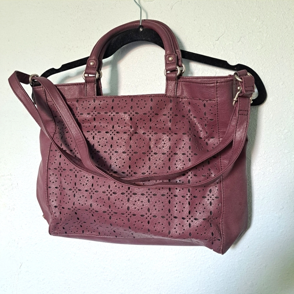 Purple Relic Large Shoulder Handbag